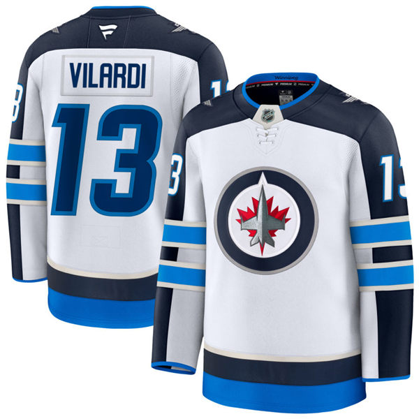 Men's Winnipeg Jets #13 Gabriel Vilardi Fanatics White Away Jersey Men's Winnipeg Jets #13 Gabriel Vilardi Fanatics White Away Jersey